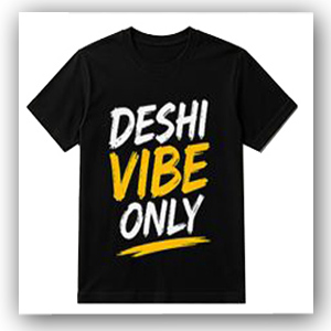 Deshi Vibe Only Printed T Shirt For Men