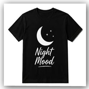 Night Mood Printed T Shirt For Men