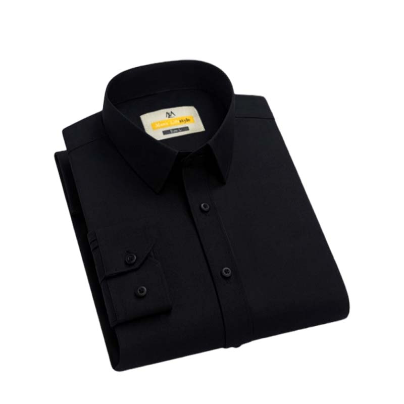 Cotton Fabric Full Sleeve Formal Shirt for Men (Black Color) -1pcs