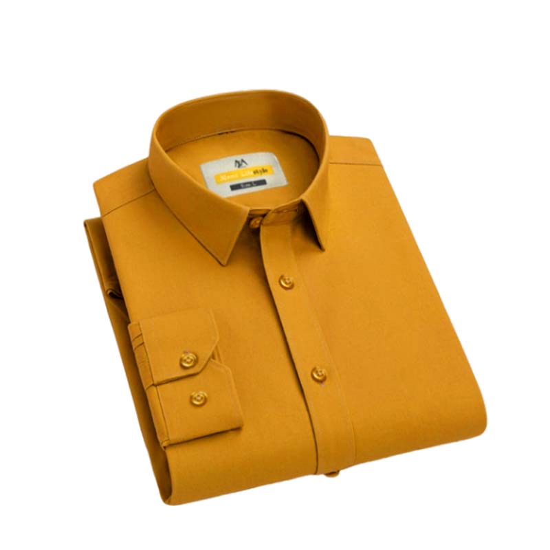 Cotton Fabric Full Sleeve Formal Shirt (Kathali Color) -1pcs