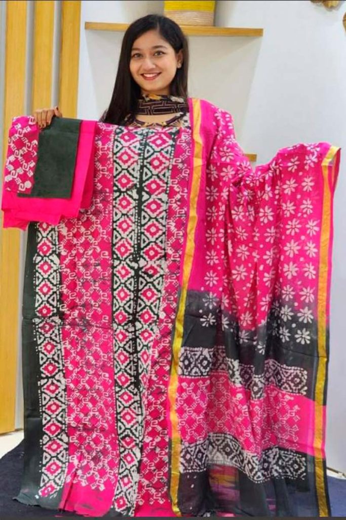 বুটিক থ্রি পিস ( সুতি)