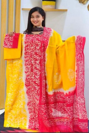 বাটিক থ্রি পিচ (সুতি)