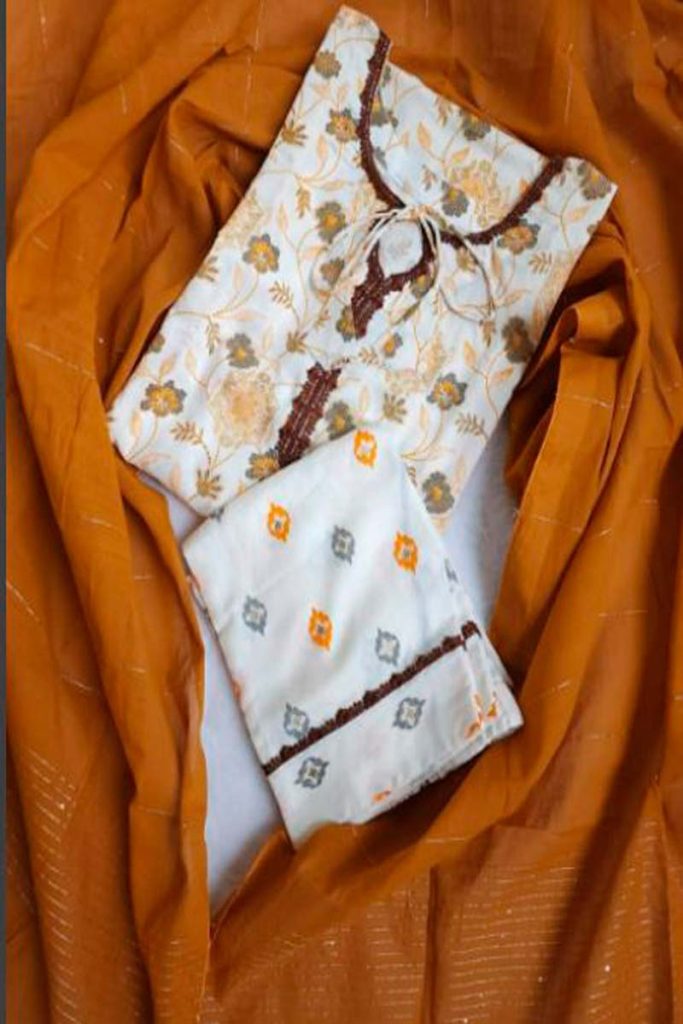 মাইশা কটন থ্রি পিস