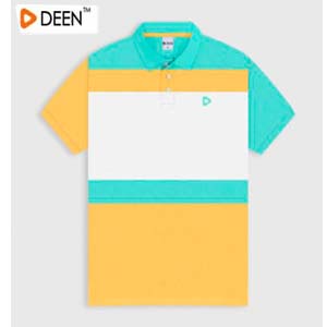 Deen Polo T Shirt (green Stripe)