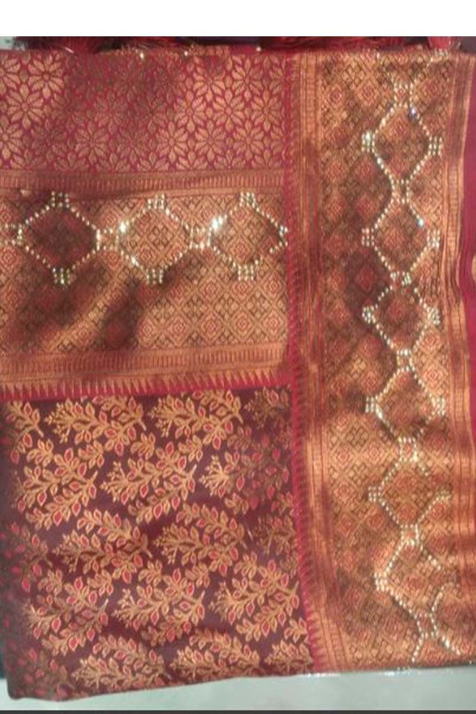 Original Tanabana Sharee Maroon color