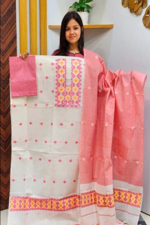 Soft Cotton Unstitched Salwar Kameez -3pieces