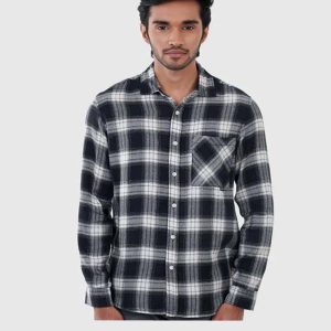 Charcoal Grey Plaid Flanner Shirt