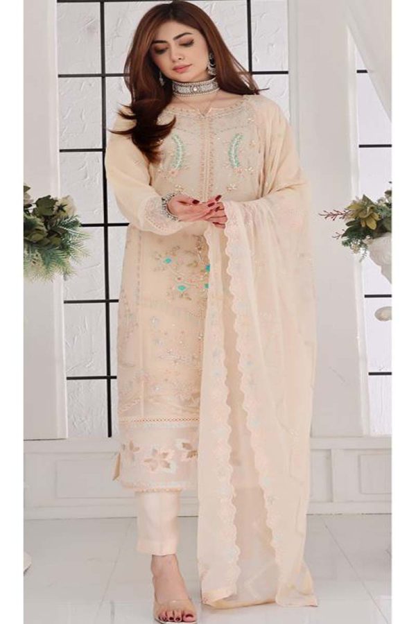 MAHAPARA Luxury Embroidered Chiffon Collection (044)