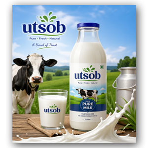 Utsob 100% Pure Milk -1Litre