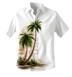 Export Quality palm tree printed half sleeve Shirt for men