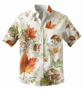Ortam leave printed half sleeve Shirt for men